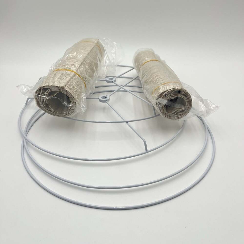 2 Set 13x13x10" Beige Drum Lamp Shade for Table Floor Lamp Easy Assembly Fabric